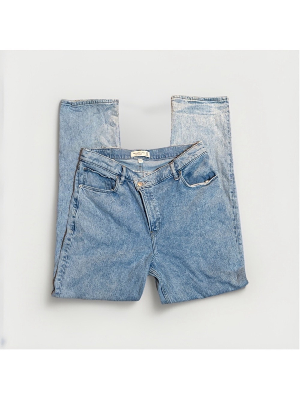 Abercrombie & Fitch Curve Love 90s Straight Jeans - Size 32/14L - Picture 2 of 11